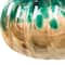Glitzhome® Small Glitter Glass Pumpkin, Blue & Gold